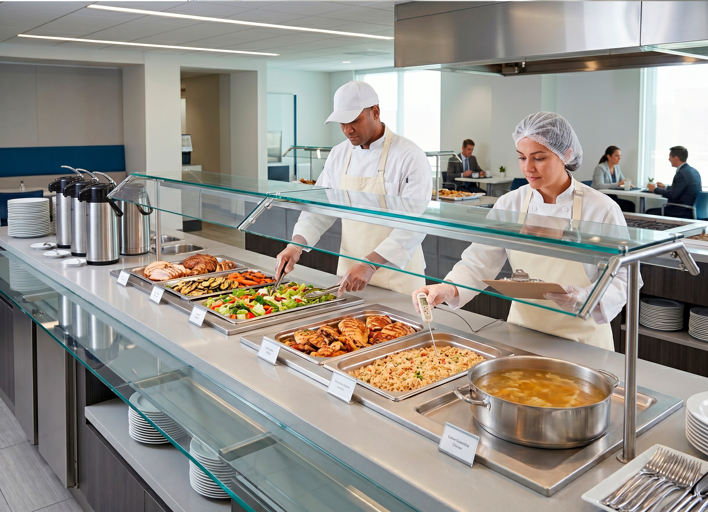 Protocolos para buffets e exposições: temperatura e exposição